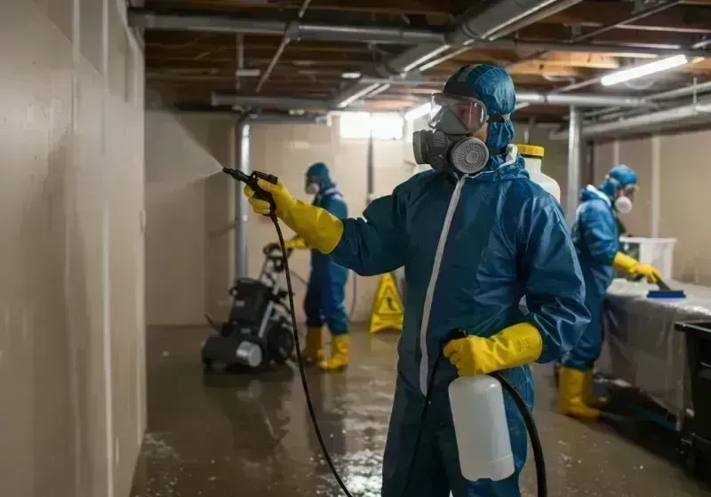 Basement Sanitization and Antimicrobial Treatment process in Norwalk, OH